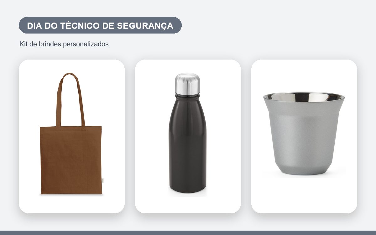 Kit de brindes personalizados — Ideias de brindes para o Dia do Técnico de Segurança