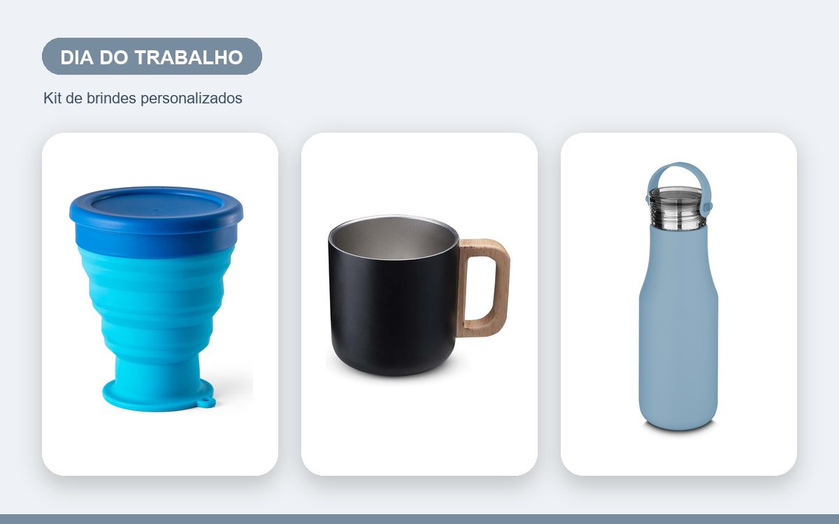 Kit de brindes personalizados — Ideias de Brindes para o Dia do Trabalho com a Marca da Empresa