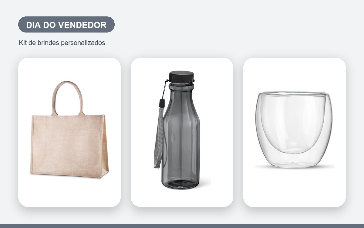 Kit de brindes personalizados — Ideias de Brindes para o Dia do Vendedor: Seleção Completa