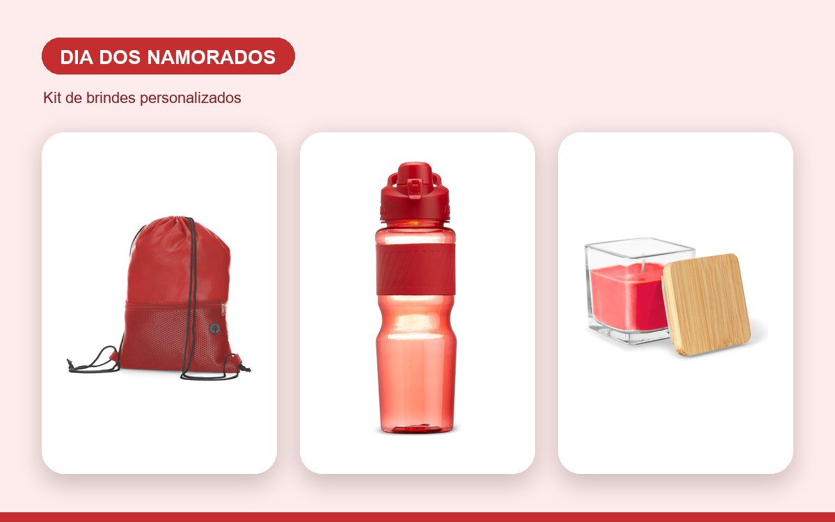 Kit de brindes personalizados — Ideias de Brindes para o Dia dos Namorados com a Marca da Empresa