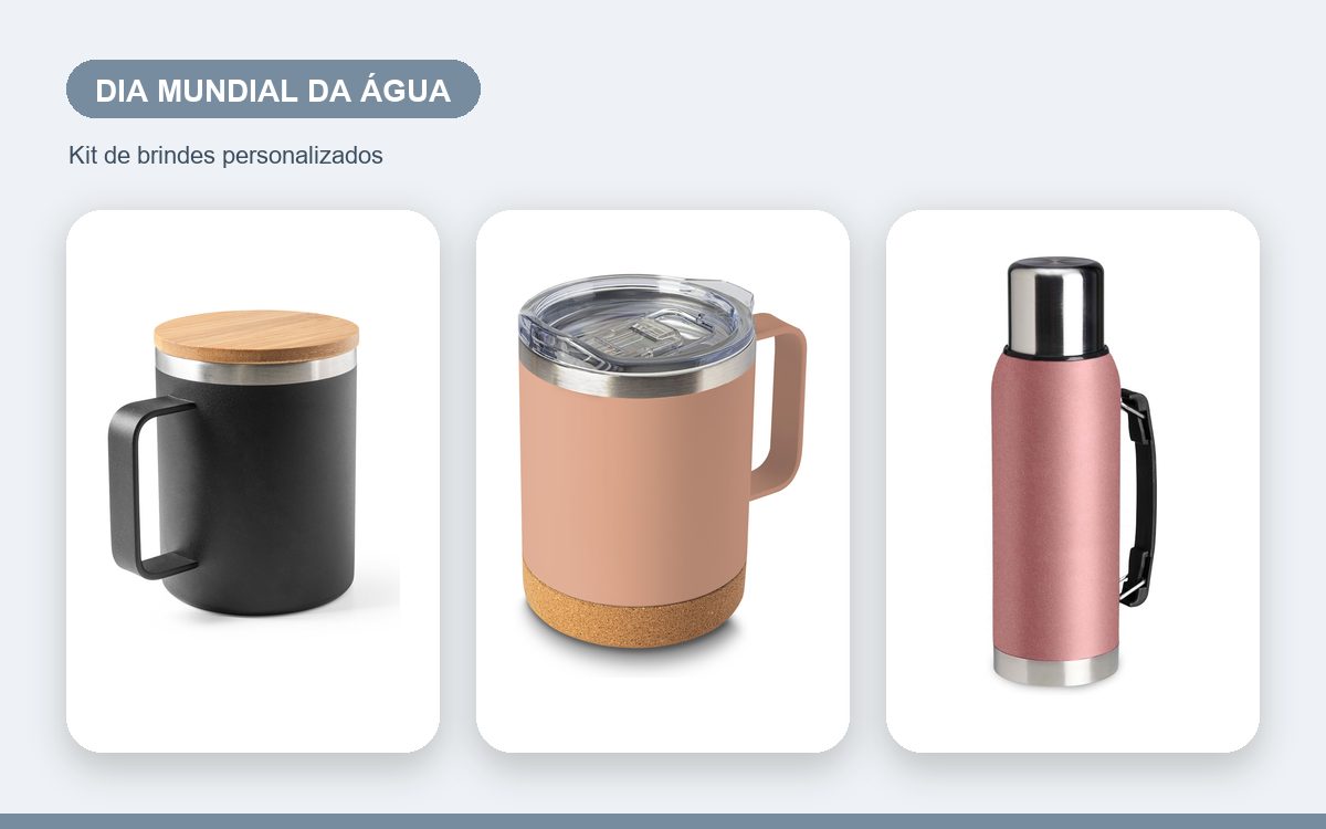 Kit de brindes personalizados — Ideias de brindes para o Dia Mundial da Água na empresa