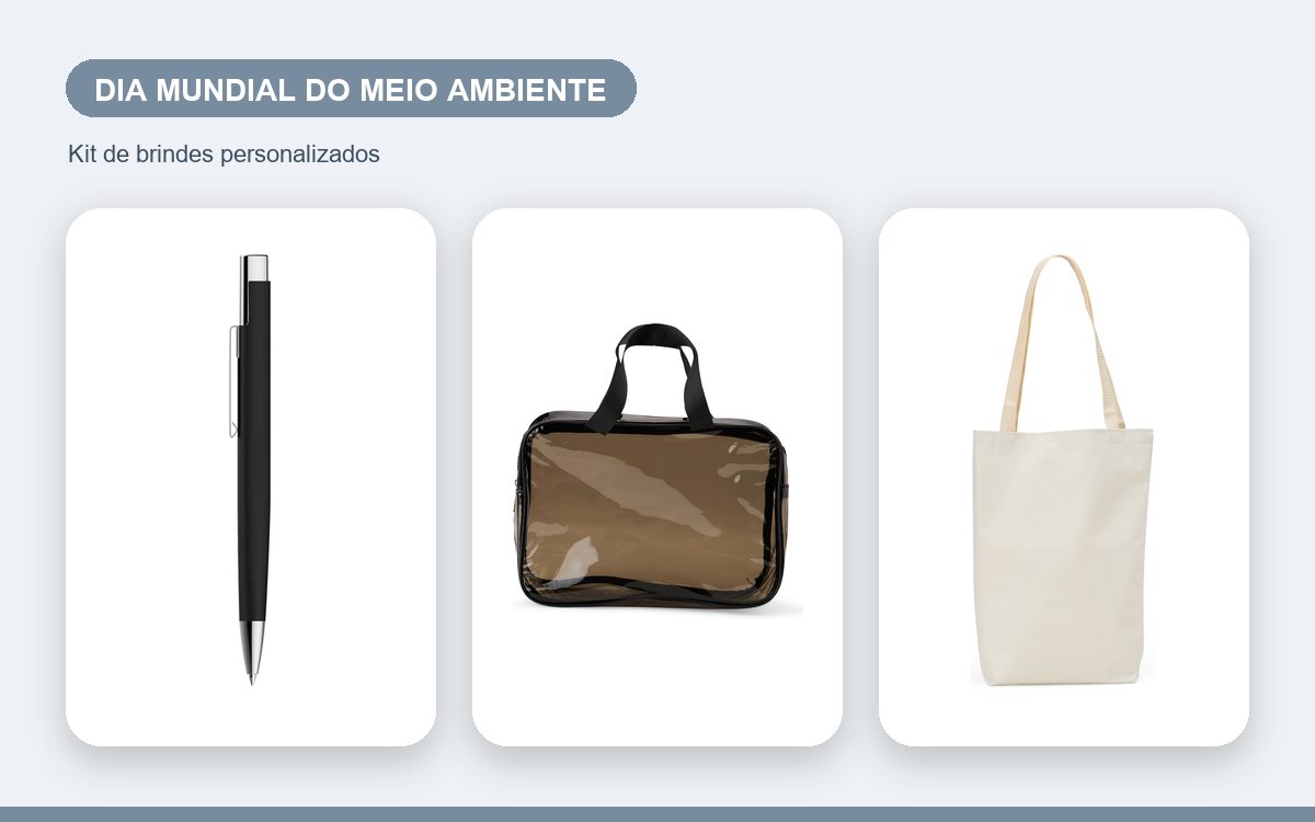 Kit de brindes personalizados — Ideias de brindes para o Dia Mundial do Meio Ambiente