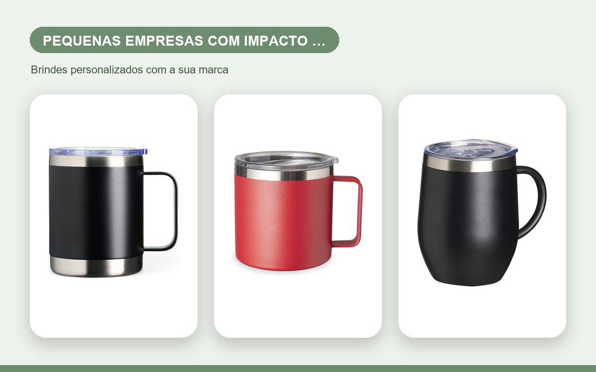 Brindes personalizados com a sua marca — Ideias de brindes para pequenas empresas com impacto real