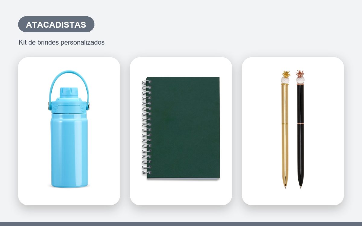 Brindes personalizados com a sua marca — Kit de brindes para atacadistas e distribuidoras: como montar