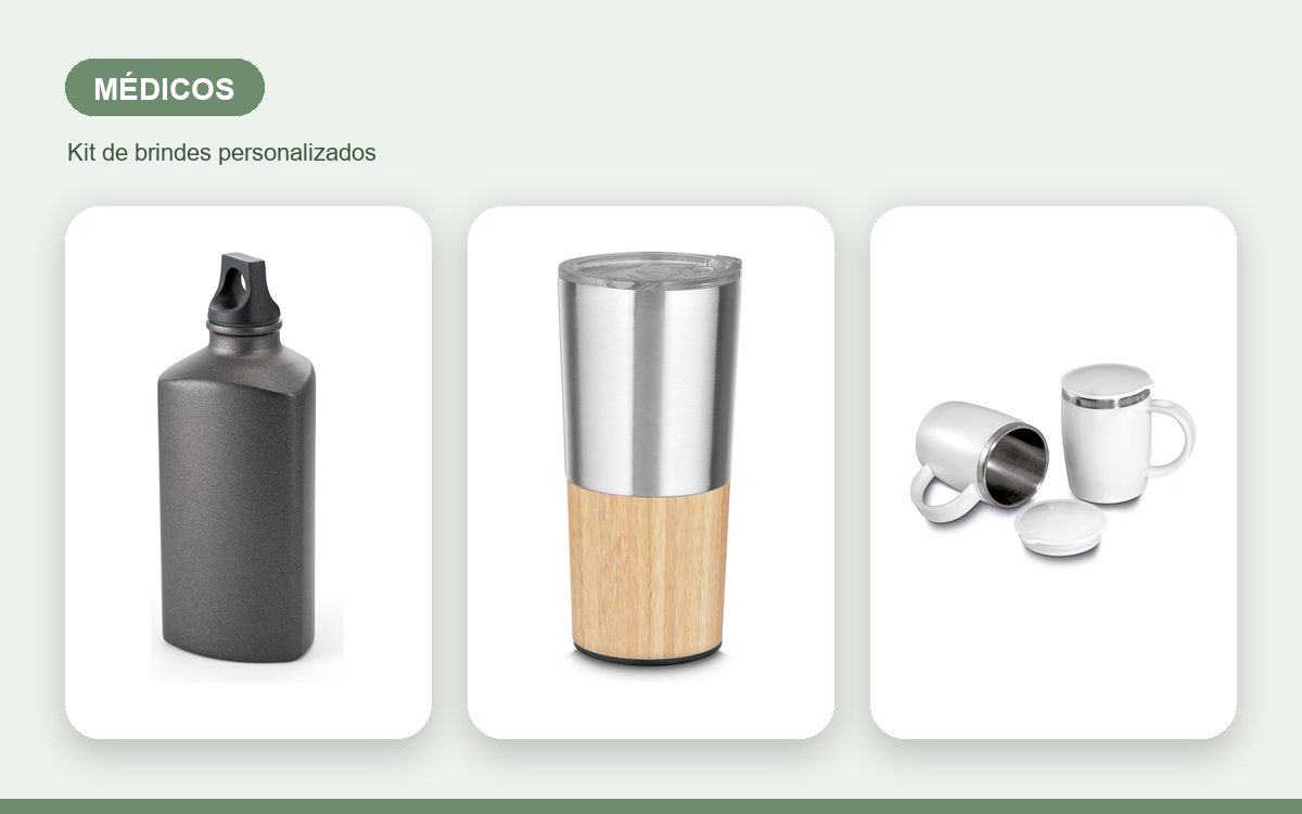 Brindes personalizados com a sua marca — Kit de Brindes Personalizados para Médicos e Clínicas
