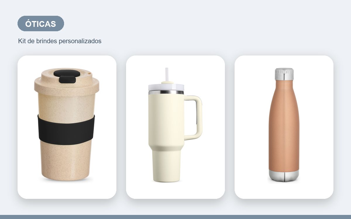 Brindes personalizados com a sua marca — Kit de brindes para óticas: como montar e quando entregar