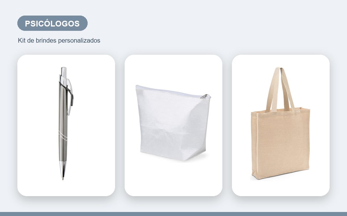 Brindes personalizados com a sua marca — Kit de brindes para psicólogos: como montar e quando entregar