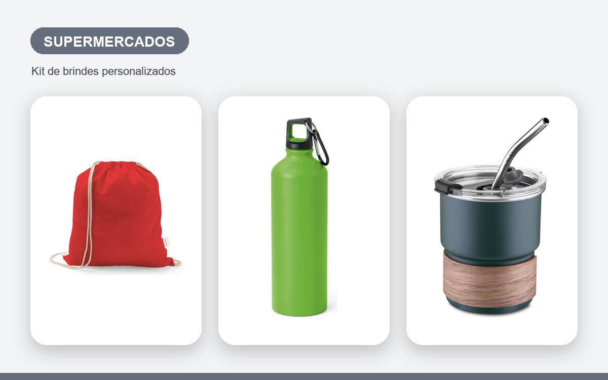 Brindes personalizados com a sua marca — Kit de brindes para supermercados: como montar e quando entregar