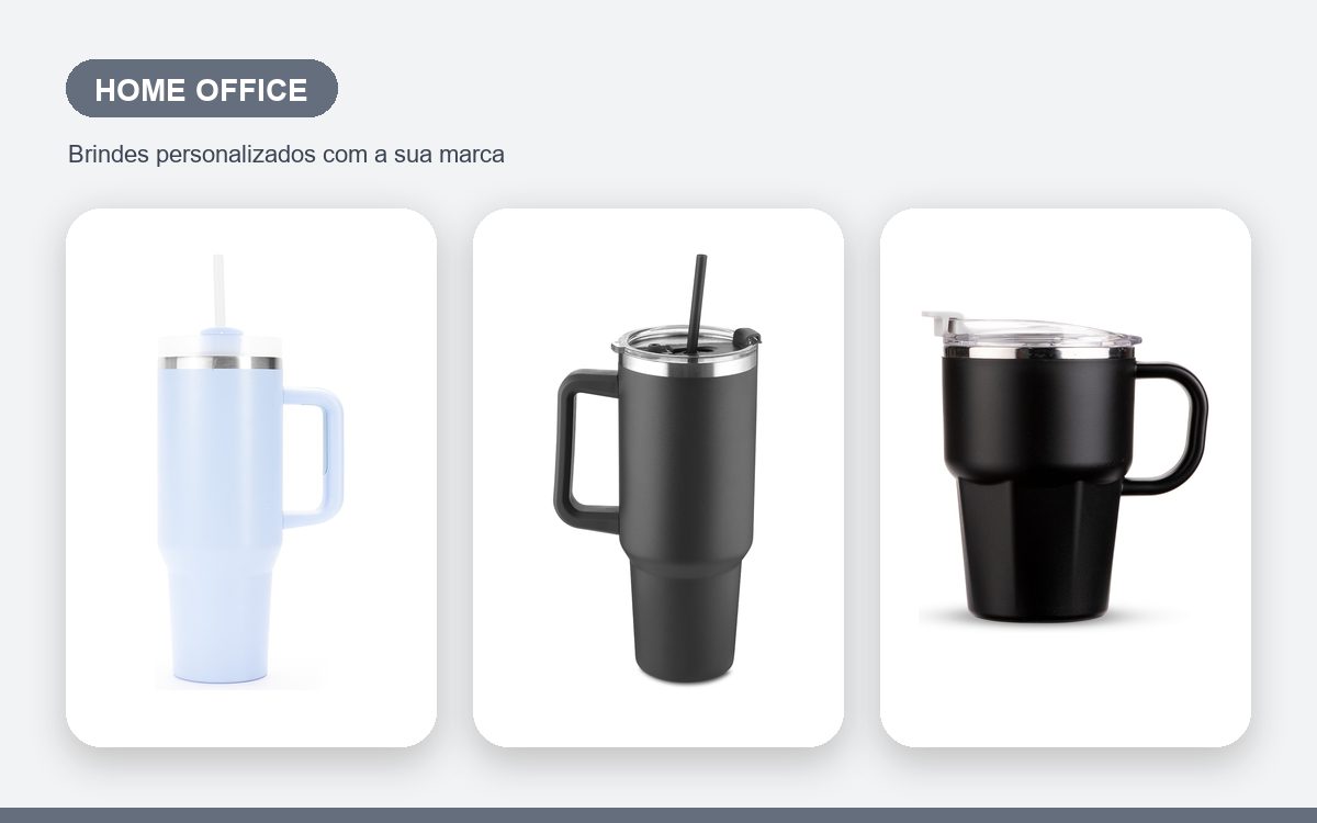 Brindes personalizados com a sua marca — Kit Home Office Personalizado para Equipes Remotas