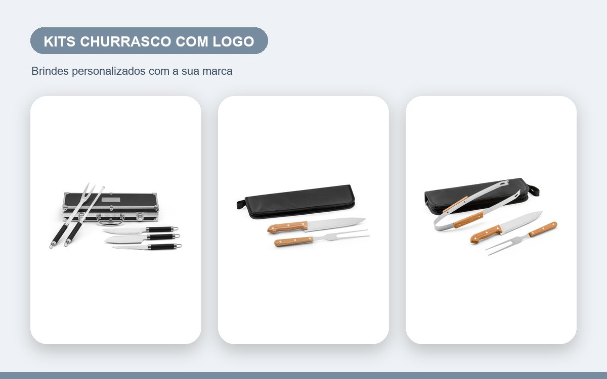 Brindes personalizados com a sua marca — Kits churrasco personalizados com logo: como pedir o seu