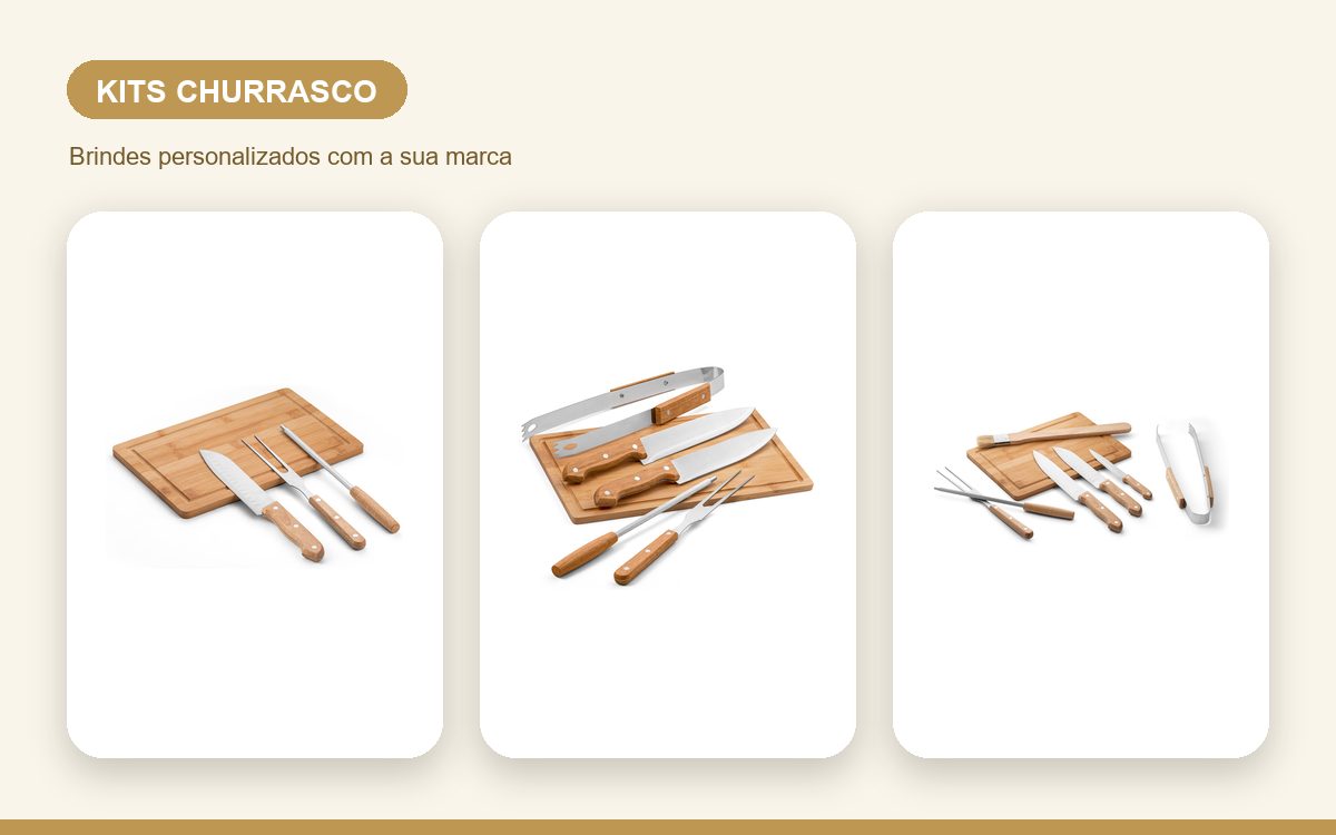 Brindes personalizados com a sua marca — Kits churrasco personalizados criativos que chamam atenção