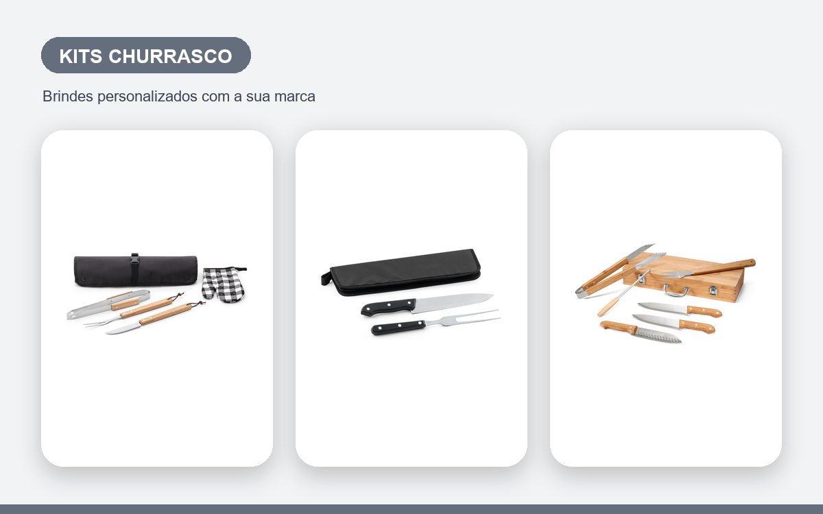 Brindes personalizados com a sua marca — Kits churrasco personalizados ecológicos e sustentáveis