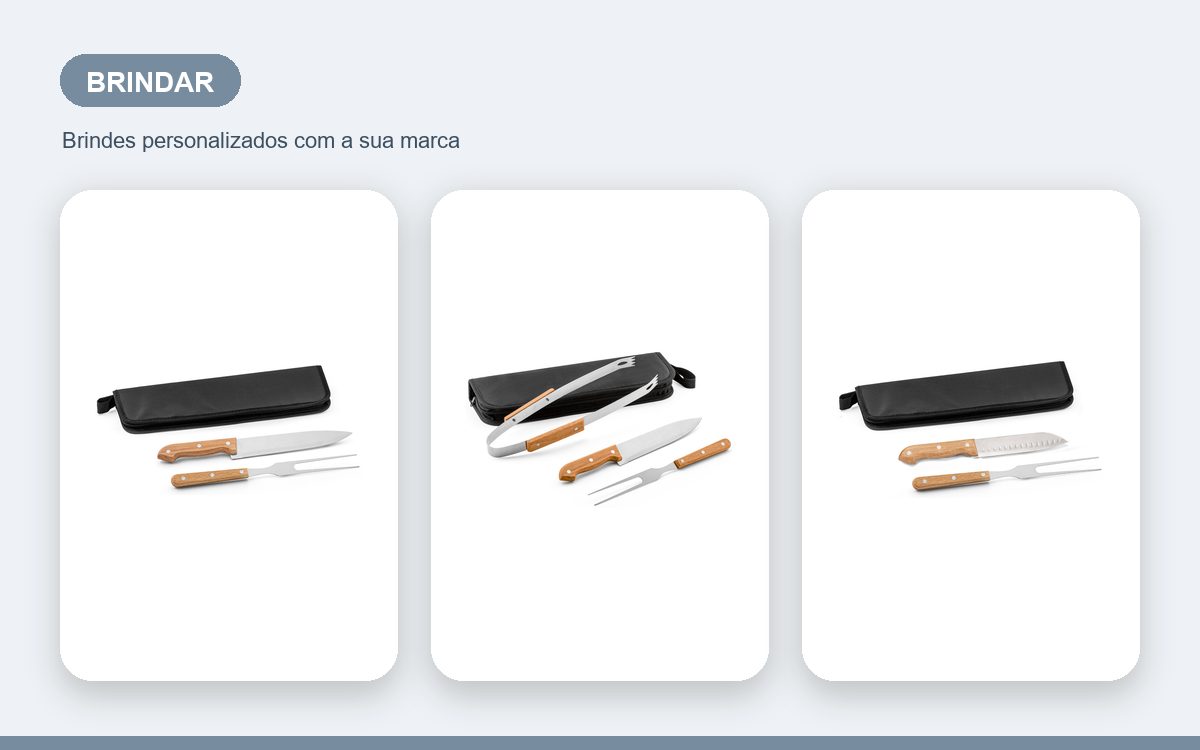 Brindes personalizados com a sua marca — Kits churrasco personalizados para brindar e encantar clientes