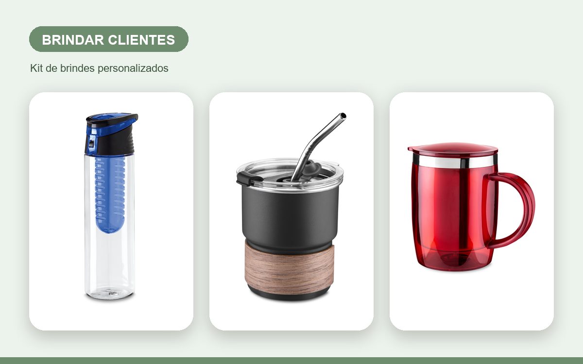 Brindes personalizados com a sua marca — Kits de Escritório Personalizados para Brindar Clientes