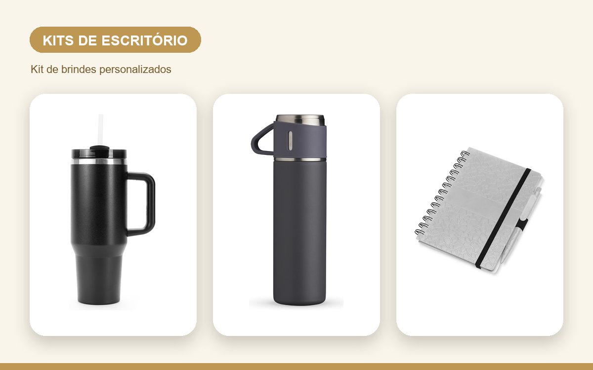 Brindes personalizados com a sua marca — Kits de Escritório Personalizados: Guia de Brindes