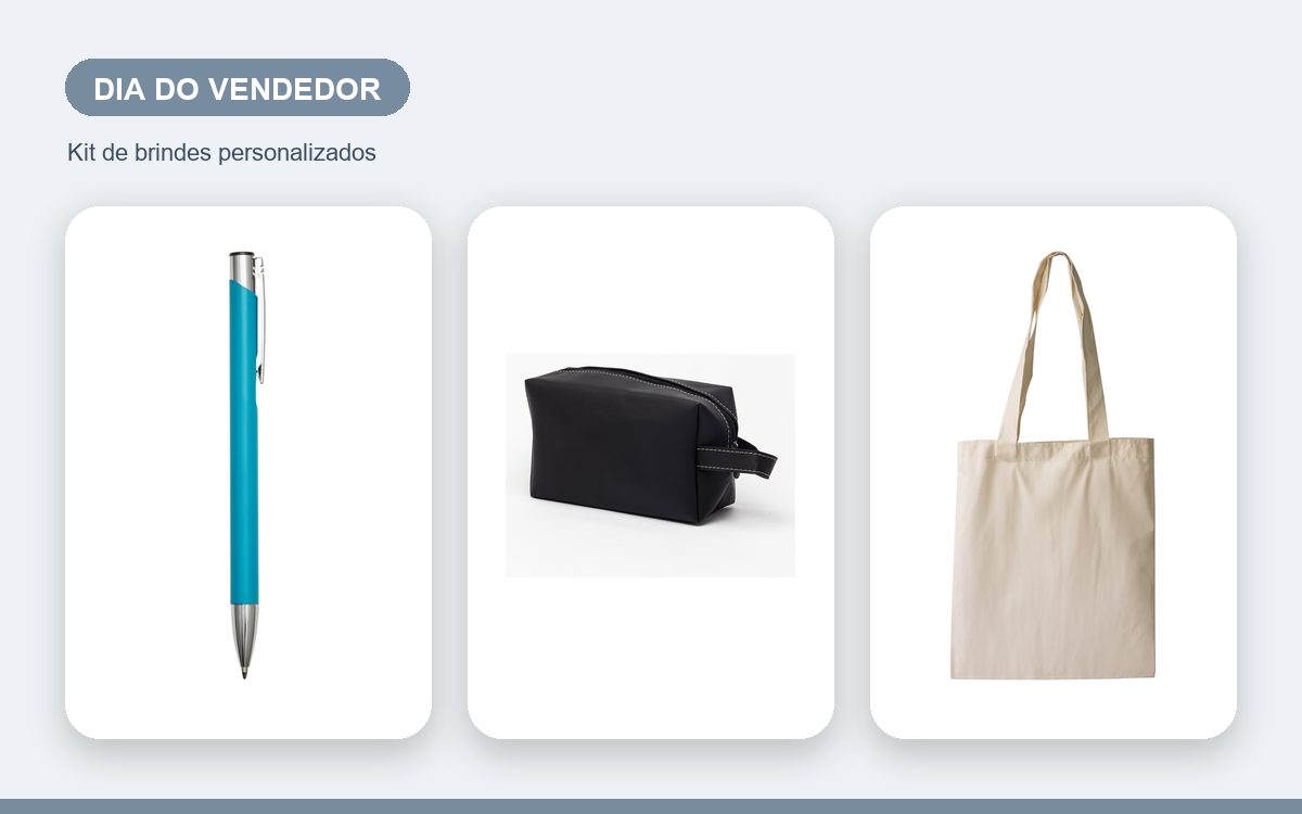 Kit de brindes personalizados — Kit Personalizado para o Dia do Vendedor: Ideias de Presente