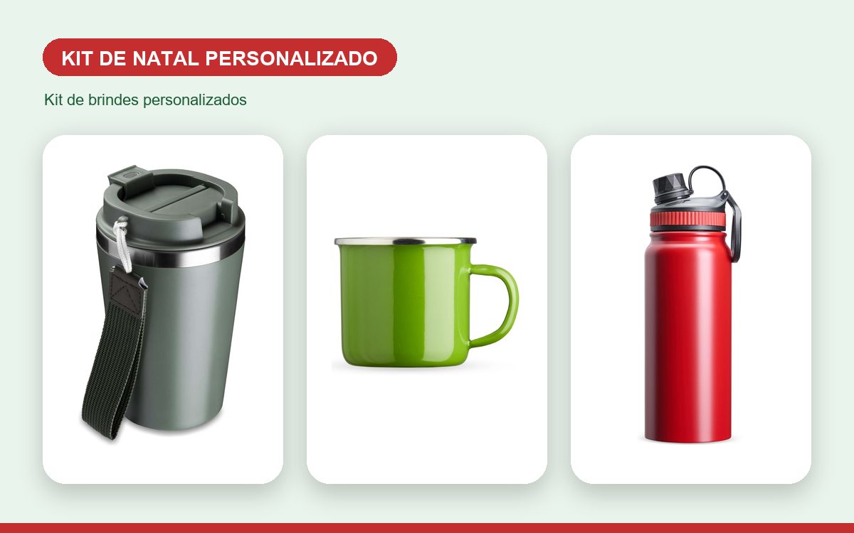 Kit de brindes personalizados — Kit de Natal Personalizado: Ideias para Presentear Bem