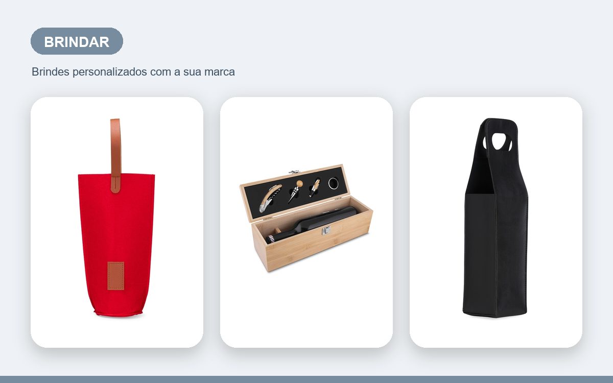 Brindes personalizados com a sua marca — Kits vinho personalizados para brindar e encantar clientes