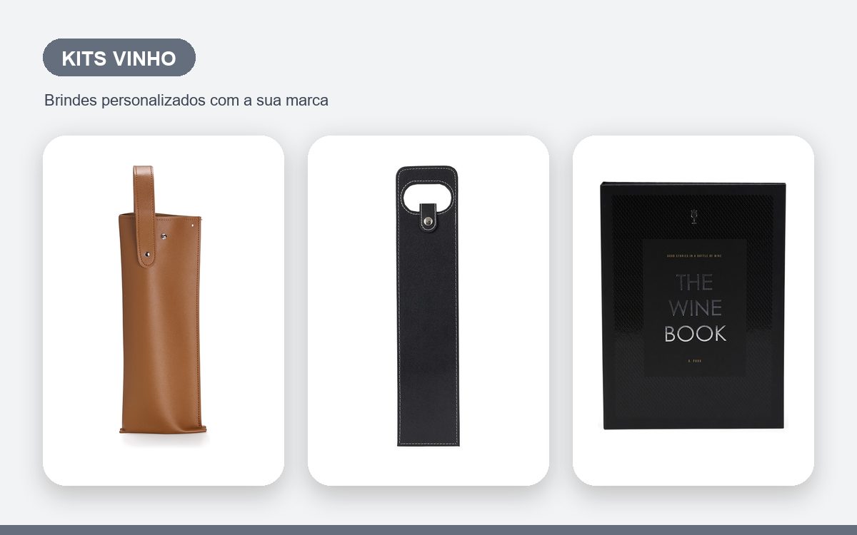 Brindes personalizados com a sua marca — Kits vinho personalizados para eventos e ações de marca