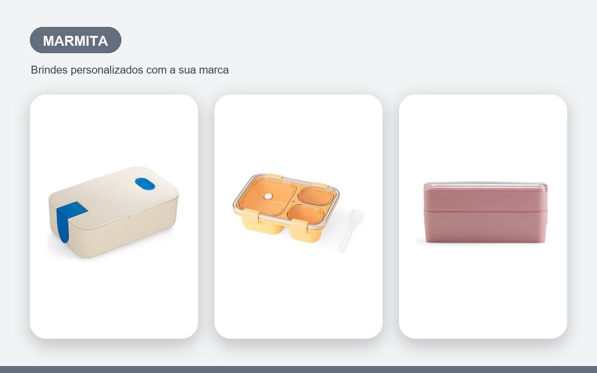 Brindes personalizados com a sua marca — Marmitas e Potes Personalizados como Brinde Corporativo