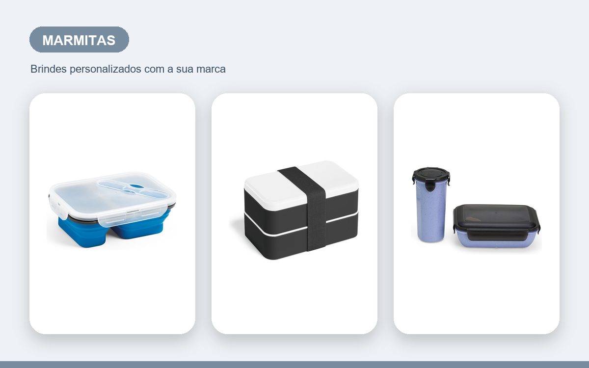 Brindes personalizados com a sua marca — Marmitas Personalizadas para Colaboradores e Equipes