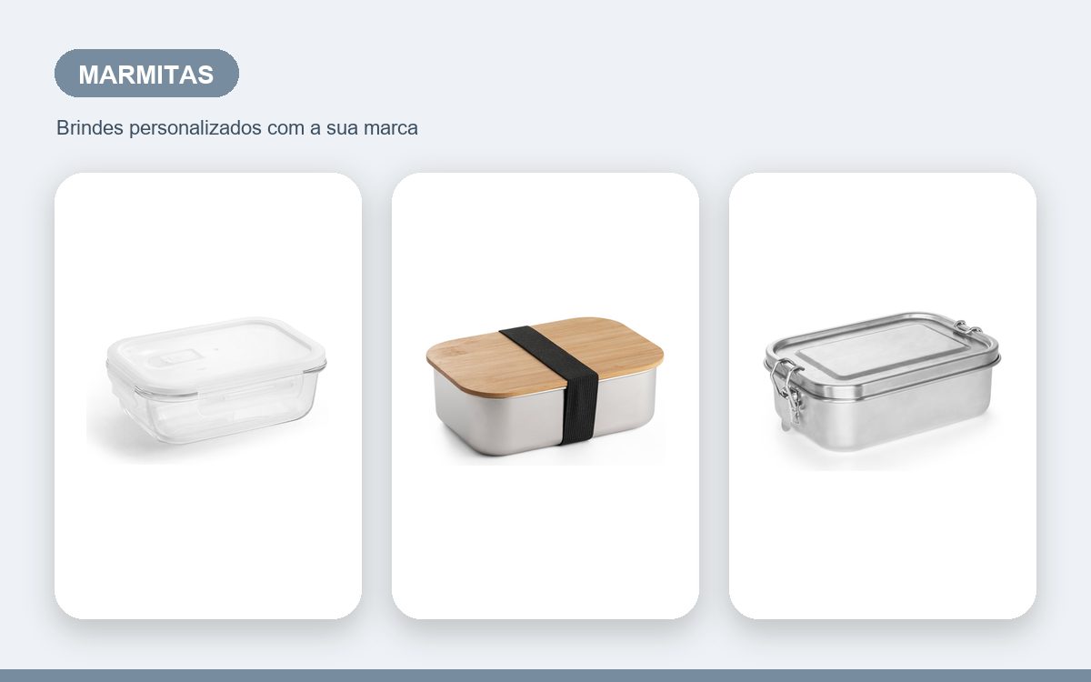Brindes personalizados com a sua marca — Marmitas Personalizadas para Eventos e Ações de Marca