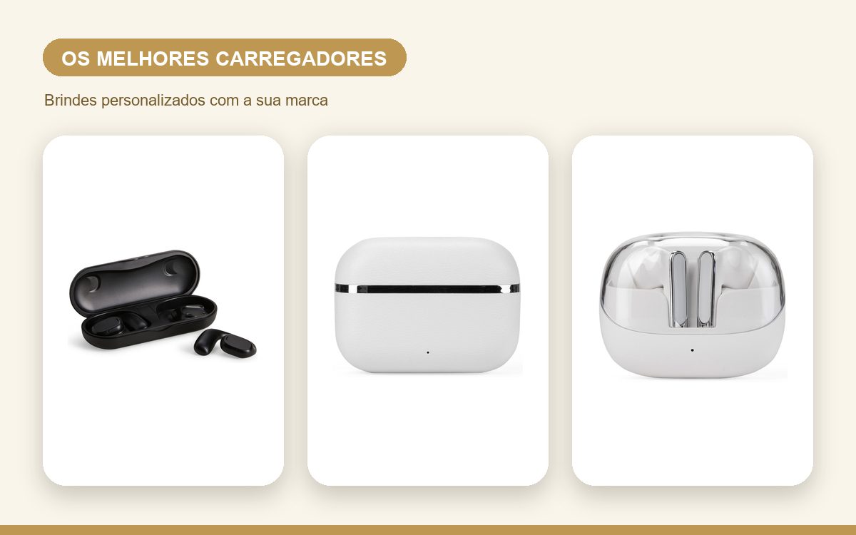 Brindes personalizados com a sua marca — Os Melhores Carregadores Personalizados para Empresas