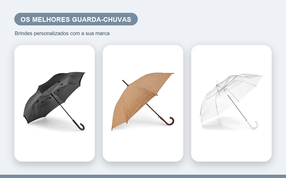 Brindes personalizados com a sua marca — Os melhores guarda-chuvas personalizados para empresas
