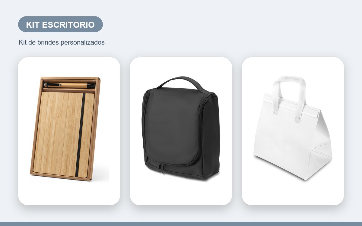 Brindes personalizados com a sua marca — Os melhores kits de escritório personalizados para empresas