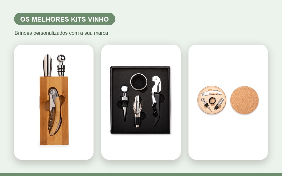 Brindes personalizados com a sua marca — Os melhores kits vinho personalizados para empresas