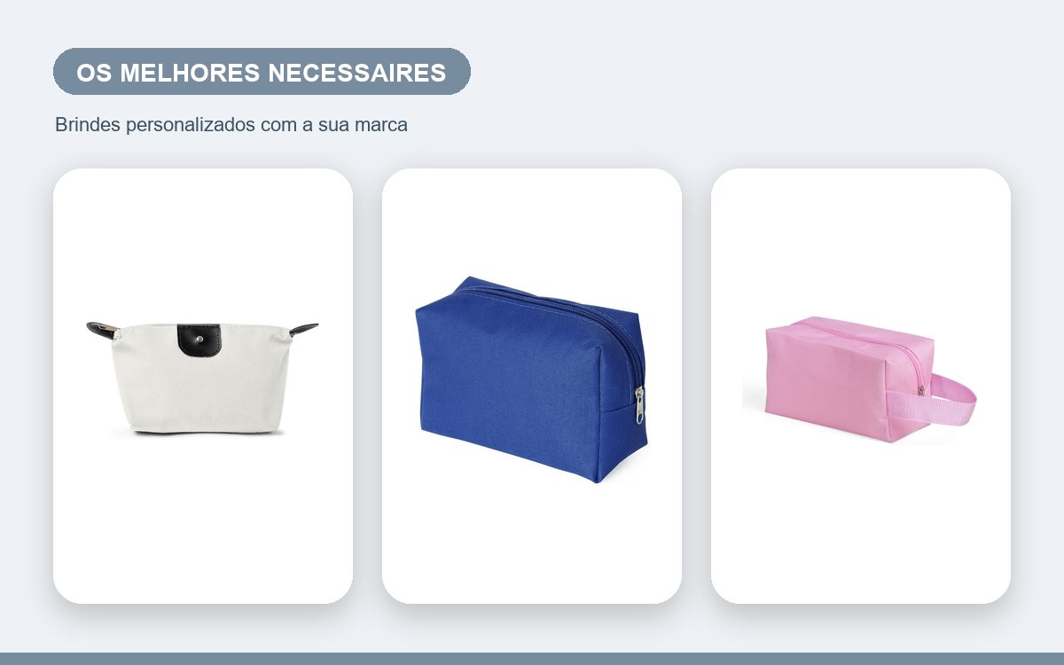 Brindes personalizados com a sua marca — Os melhores necessaires personalizadas para empresas