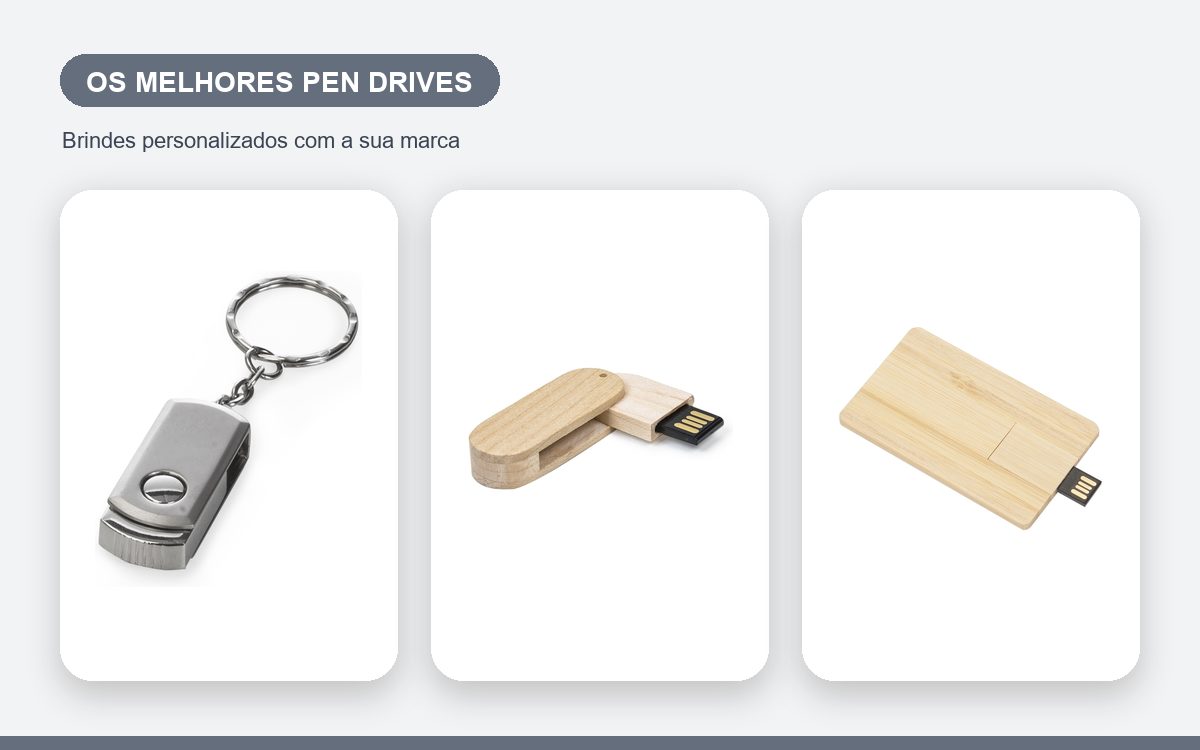 Brindes personalizados com a sua marca — Os melhores pen drives personalizados para empresas