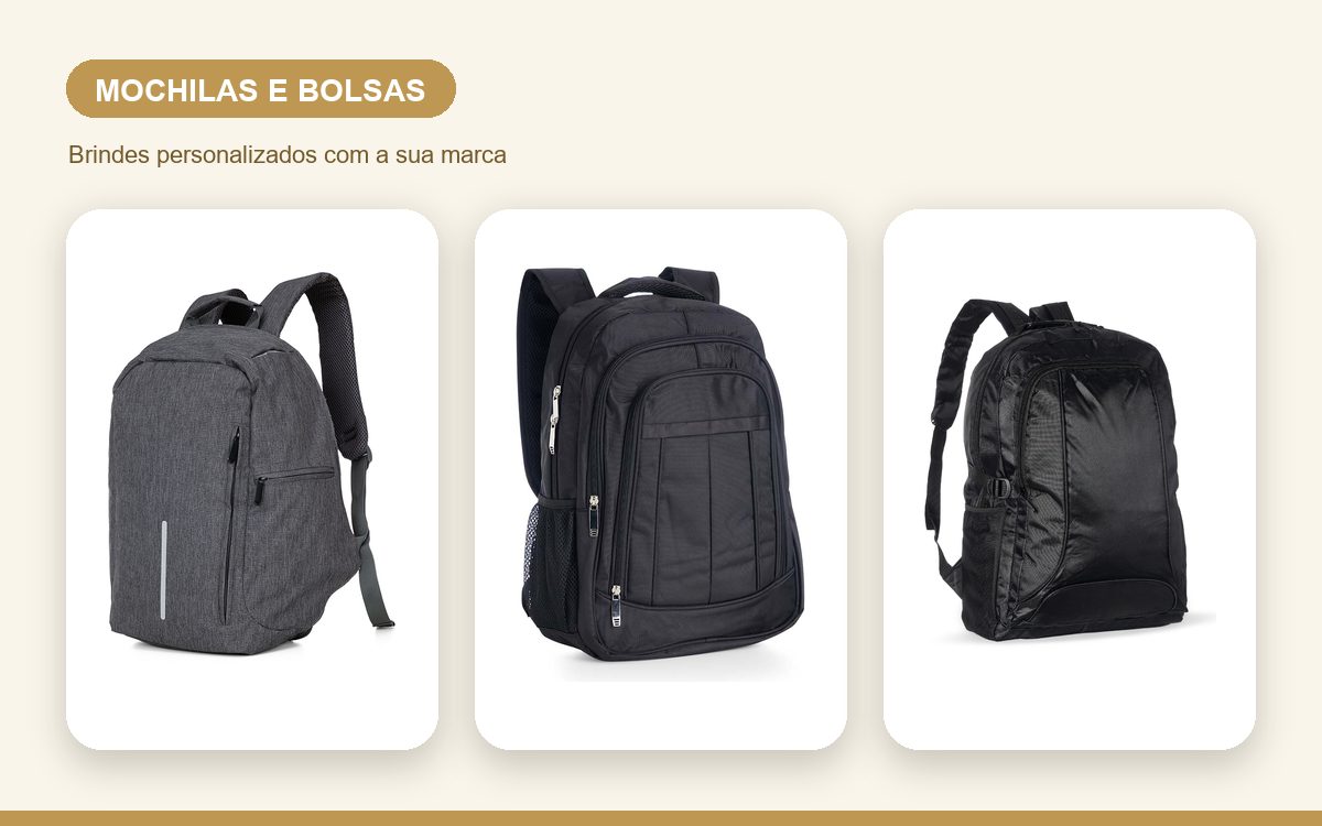 Brindes personalizados com a sua marca — Mochilas e Bolsas Personalizadas: Guia de Tipos e Materiais