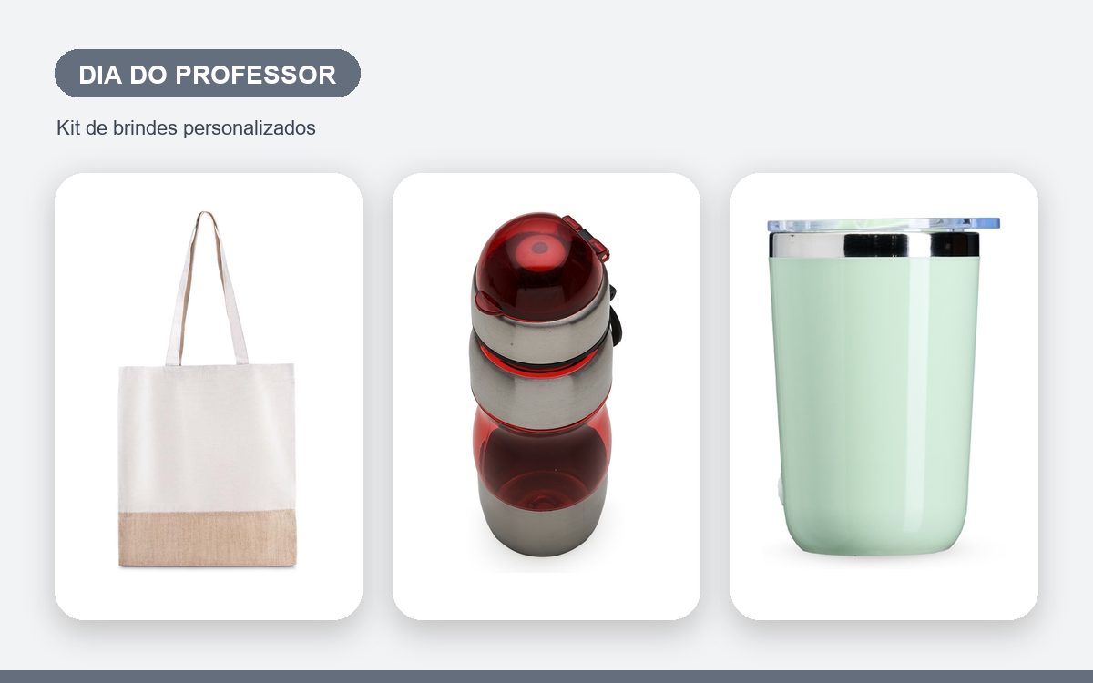 Kit de brindes personalizados — Necessaire Personalizada para o Dia do Professor: Opções