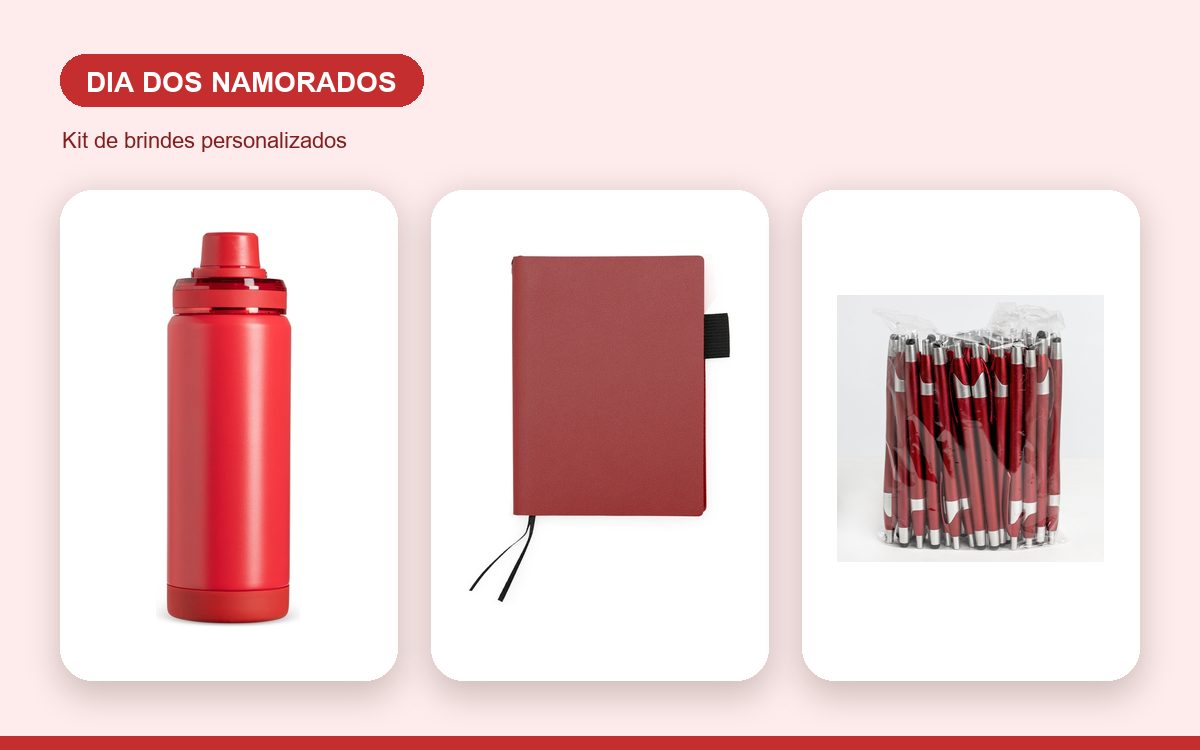 Kit de brindes personalizados — Necessaires Personalizadas para o Dia dos Namorados