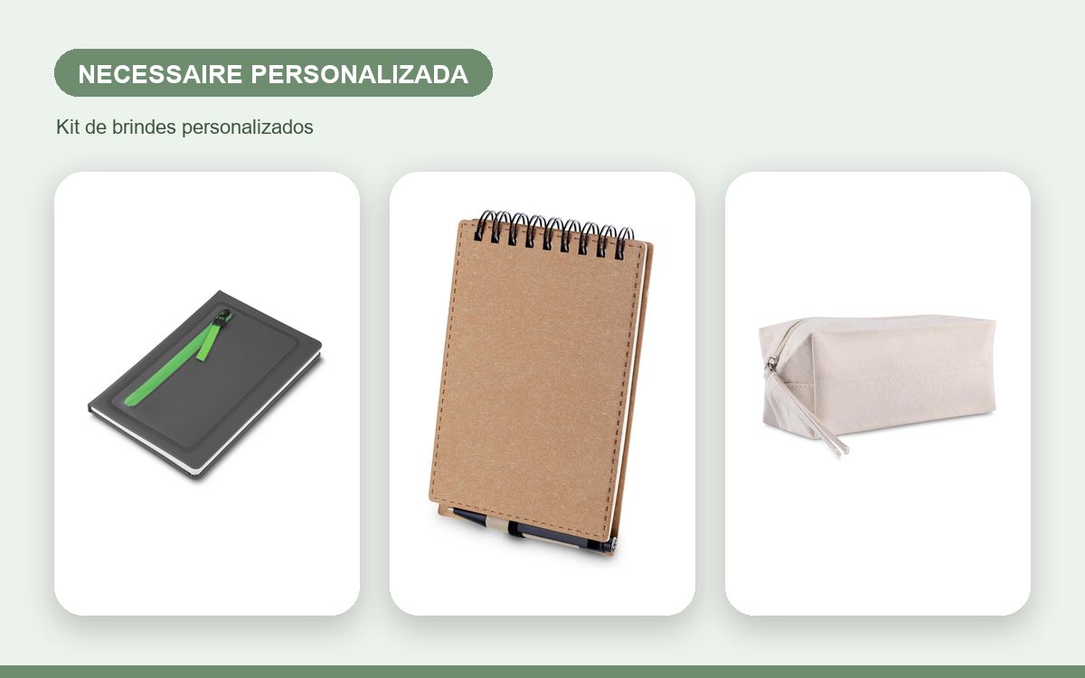 Kit de brindes personalizados — Necessaire Personalizada para Brindes de Fim de Ano