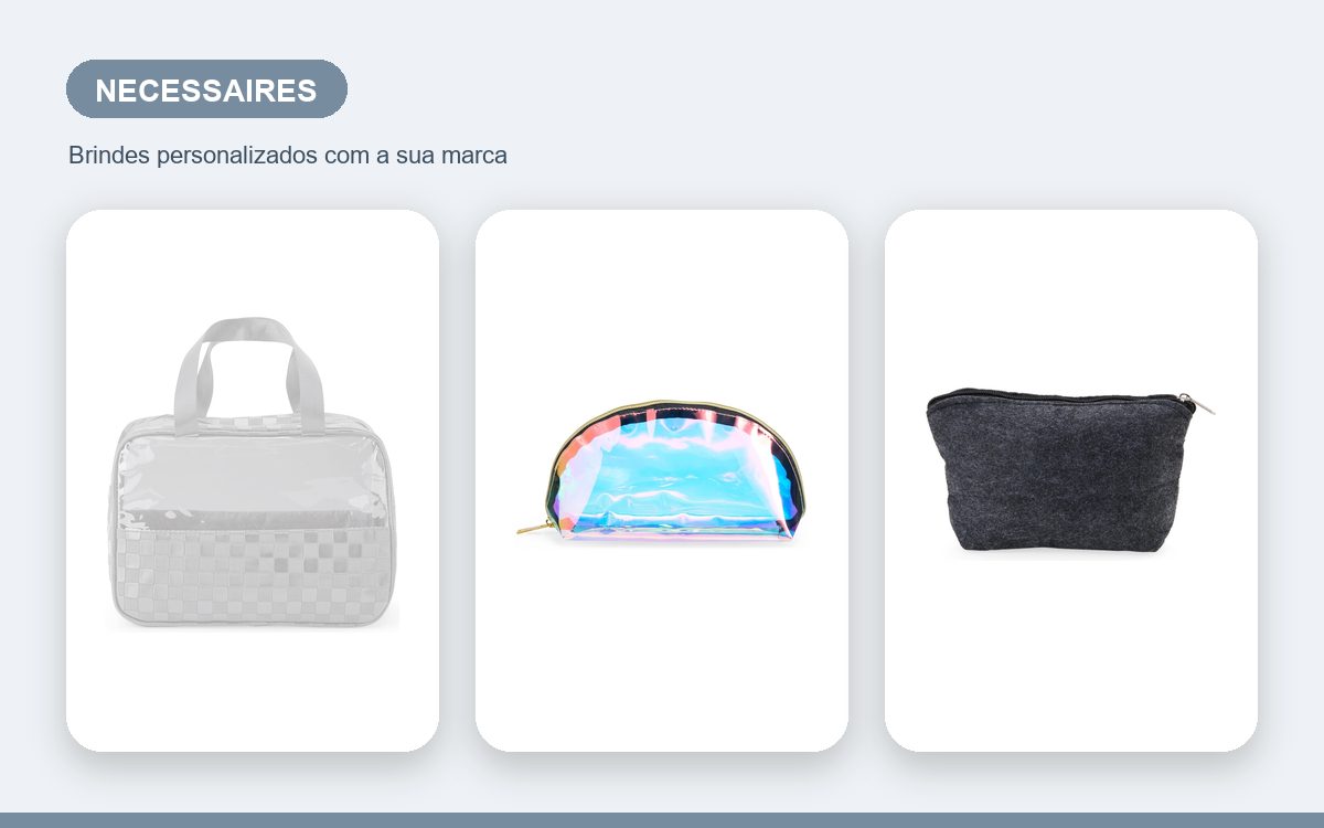 Brindes personalizados com a sua marca — Necessaires Personalizadas: Guia de Modelos e Usos