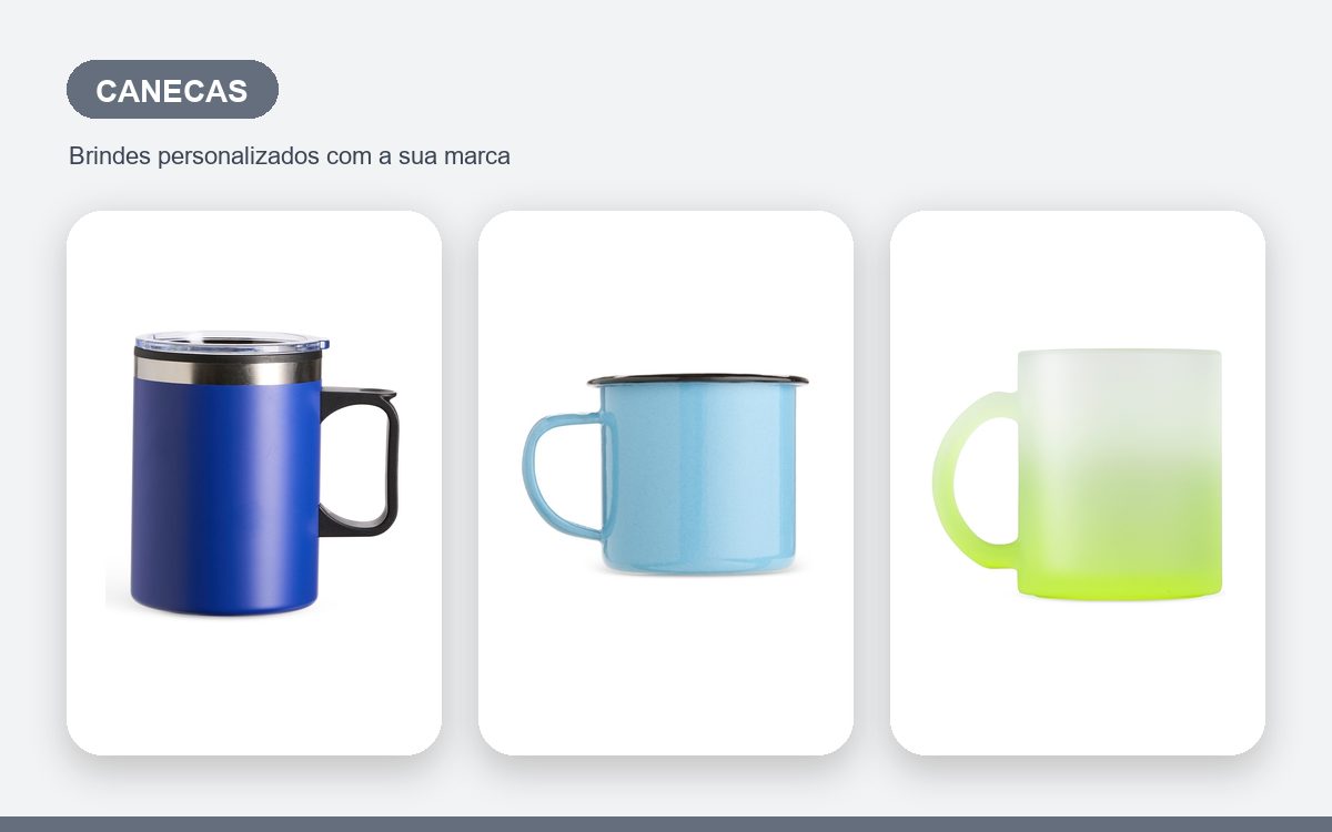 Brindes personalizados com a sua marca — Novidades em Canecas e Copos Personalizados para Empresas