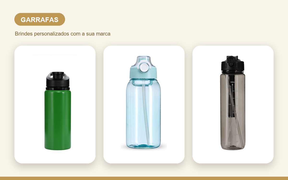 Brindes personalizados com a sua marca — Novidades em Garrafas e Squeezes Personalizados para Empresas