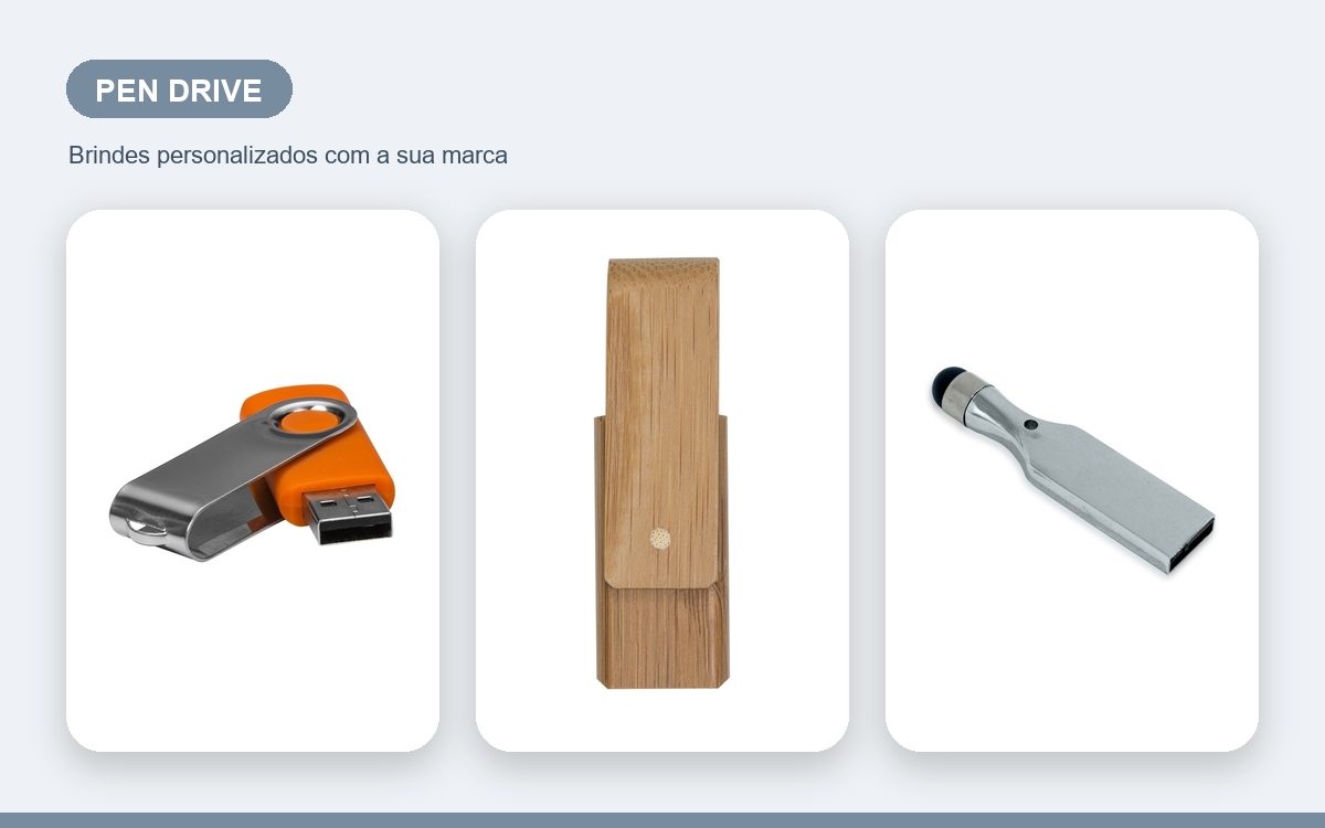 Brindes personalizados com a sua marca — Pen drives personalizados criativos que chamam atenção