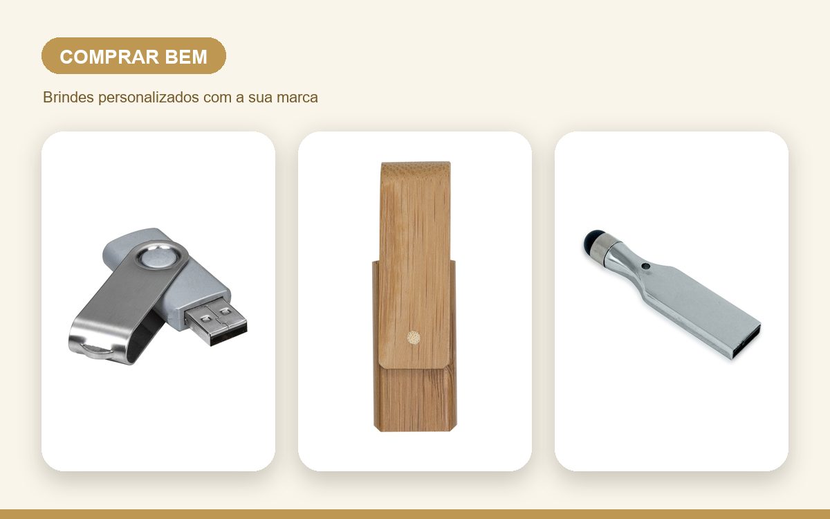 Brindes personalizados com a sua marca — Pen drives personalizados no atacado: guia para comprar bem