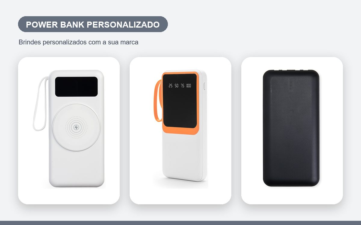 Brindes personalizados com a sua marca — Power Bank ou Carregador Wireless: Qual Brinde Tech Escolher