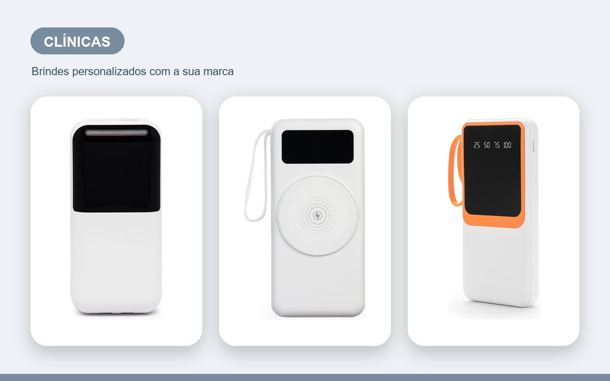 Brindes personalizados com a sua marca — Power banks personalizados para clínicas: guia útil