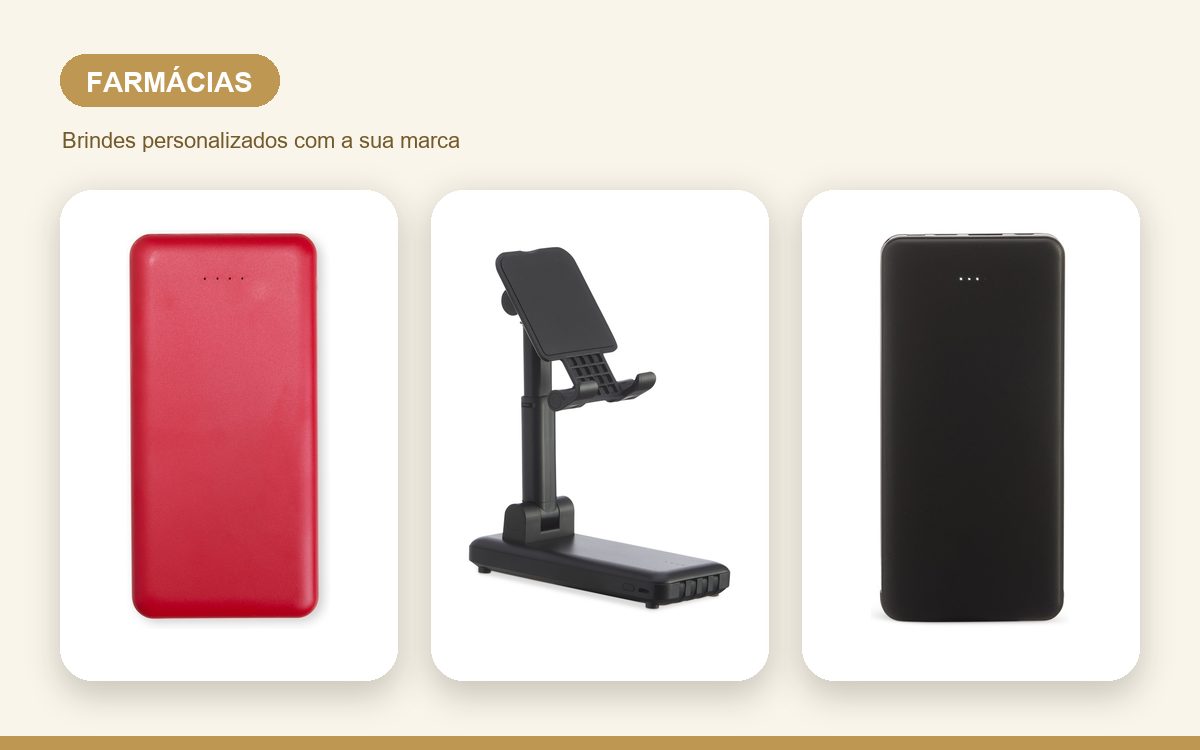 Brindes personalizados com a sua marca — Power banks personalizados para farmácias: guia prático