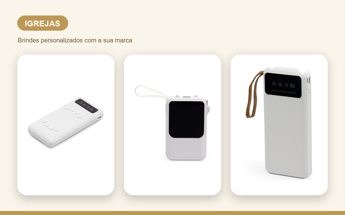 Brindes personalizados com a sua marca — Power banks personalizados para igrejas: guia prático