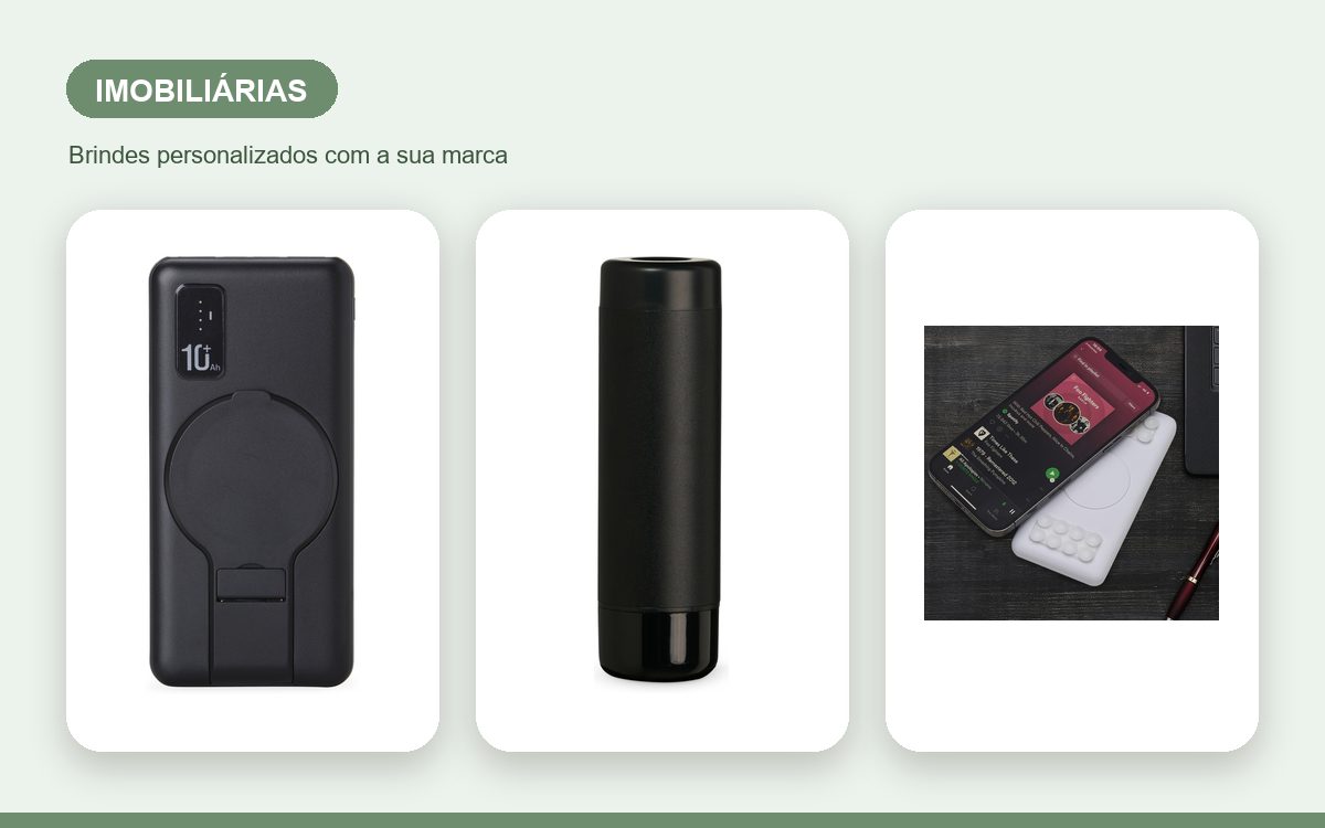 Brindes personalizados com a sua marca — Power banks personalizados para imobiliárias: guia