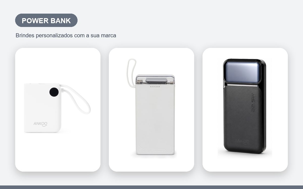 Brindes personalizados com a sua marca — Power banks personalizados criativos que viram conversa