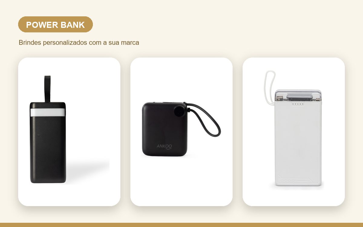 Brindes personalizados com a sua marca — Power banks personalizados ecológicos e sustentáveis
