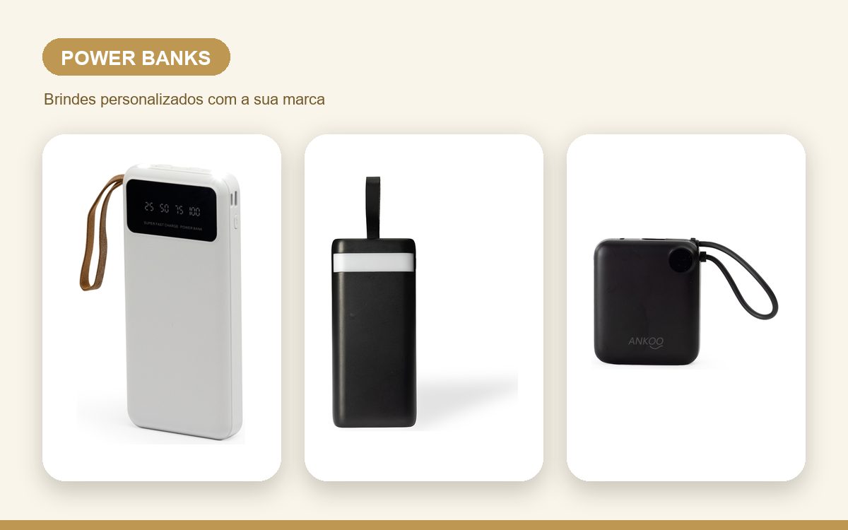 Brindes personalizados com a sua marca — Power banks personalizados para empresas: guia completo