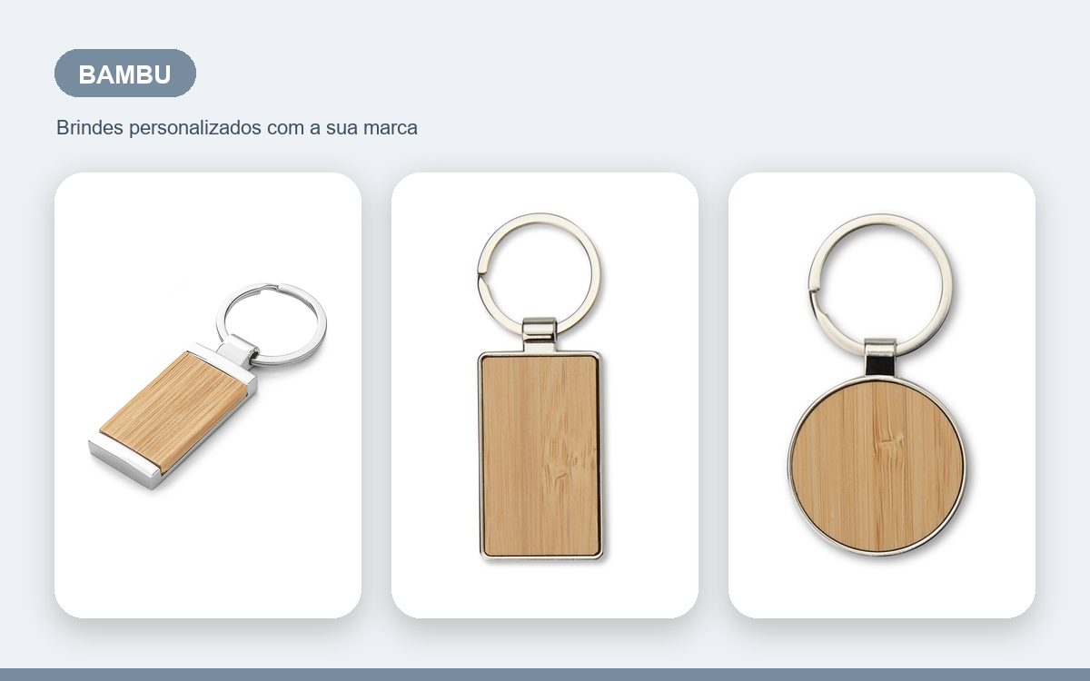 Brindes personalizados com a sua marca — Produtos de bambu personalizados com logo: como pedir